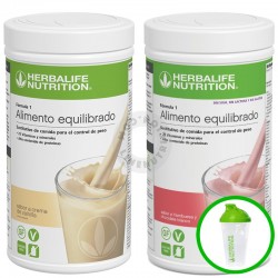 Pack dos batidos Herbalife formula 1 con  coctelera y envío gratis en linenutricion.com